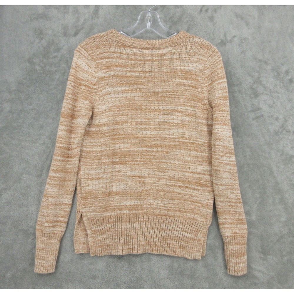 Margaret O Leary Sweater Womens Small Tan Beige Space Dye Crewneck Pullover Knit